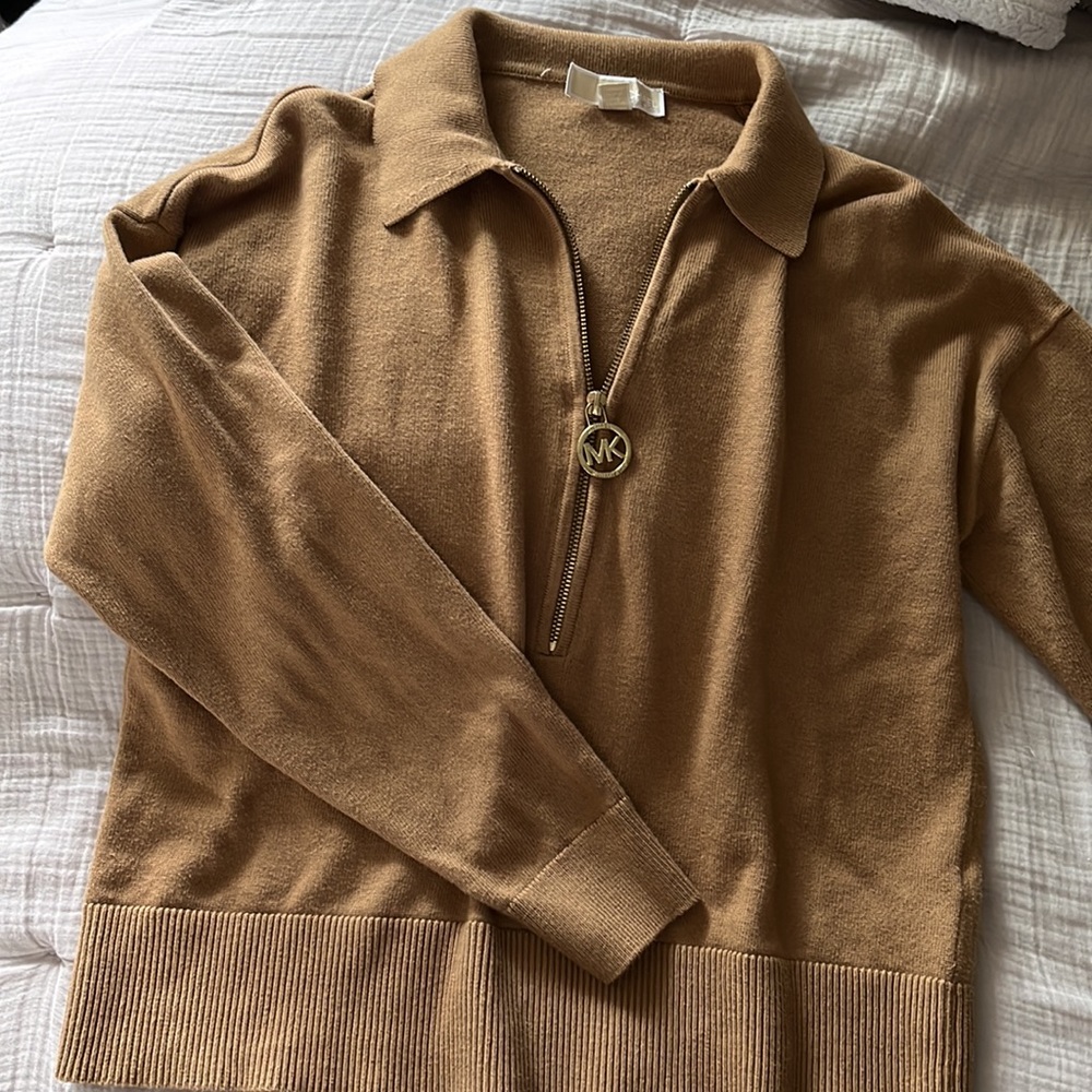 michael kors zip up sweater
